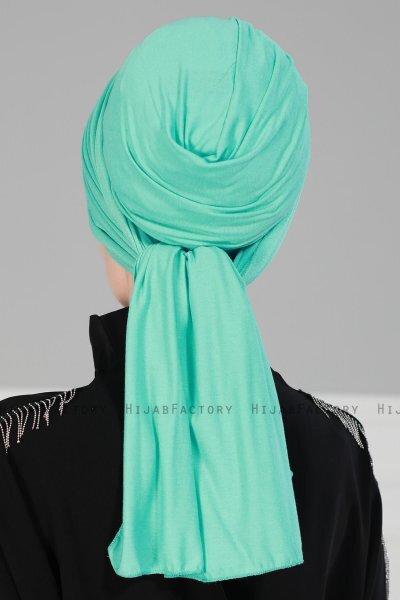 Amy - Turquoise Cotton Turban - Ayse Turban