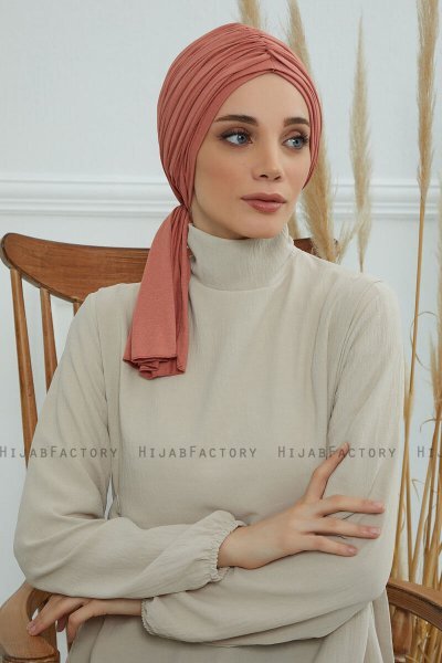 Amy - Salmon Cotton Turban