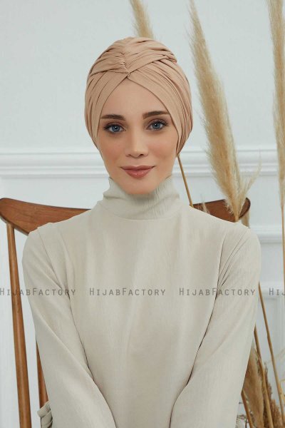 Amy - Sand Cotton Turban