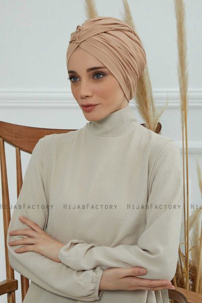 Amy - Sand Cotton Turban