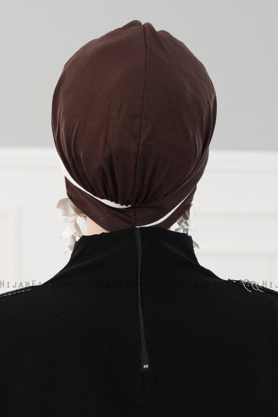 Elsa - Brown & Creme Cotton Turban