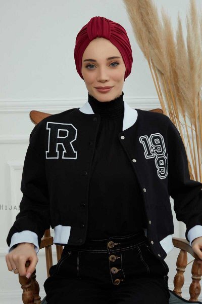 Laura - Bordeaux Cotton Turban
