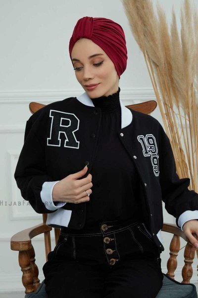 Laura - Bordeaux Cotton Turban