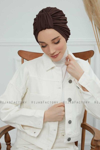 Laura - Brown Cotton Turban