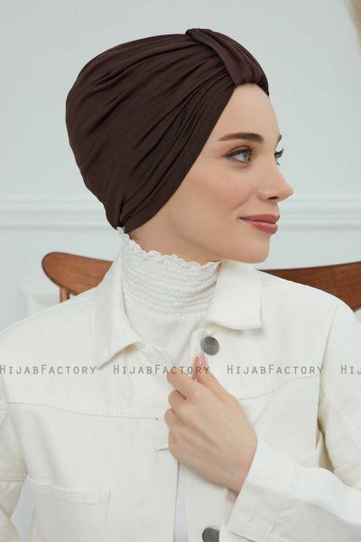 Laura - Brown Cotton Turban