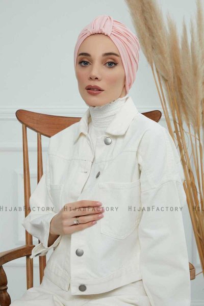 Laura - Dusty Pink Cotton Turban