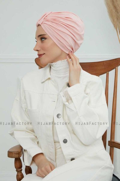 Laura - Dusty Pink Cotton Turban