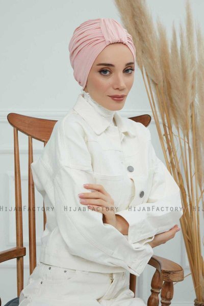 Laura - Dusty Pink Cotton Turban