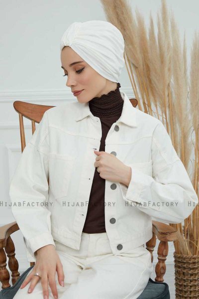 Laura - Creme Cotton Turban