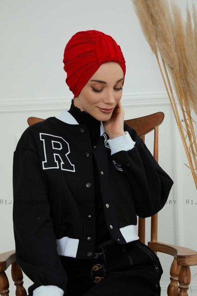 Laura - Red Cotton Turban