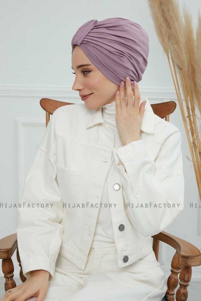 Laura - Lilac Cotton Turban