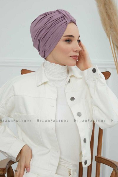 Laura - Lilac Cotton Turban