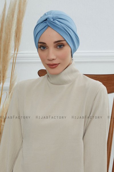 Astrid - Sky Blue Cotton Turban