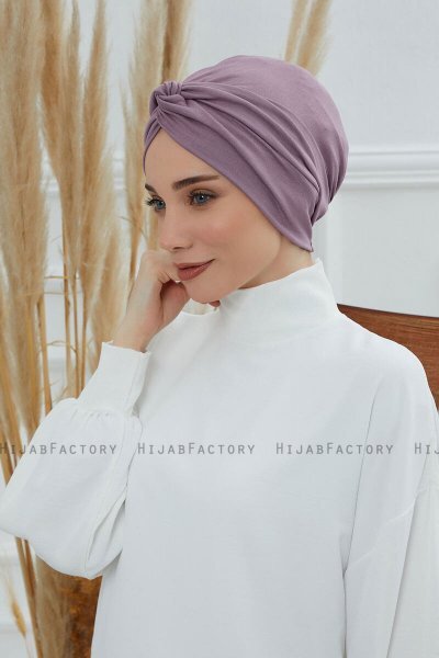 Astrid - Lilac Cotton Turban