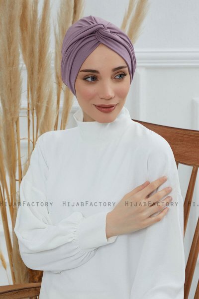 Astrid - Lilac Cotton Turban