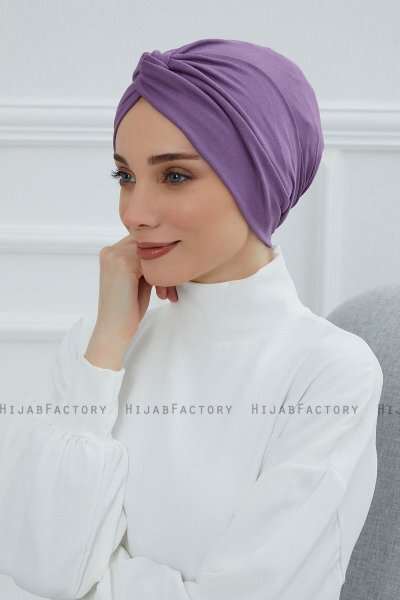Astrid - Violet Cotton Turban