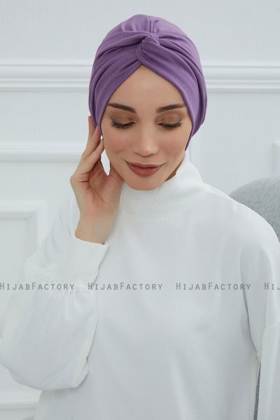 Astrid - Violet Cotton Turban