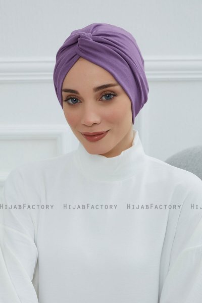 Astrid - Violet Cotton Turban