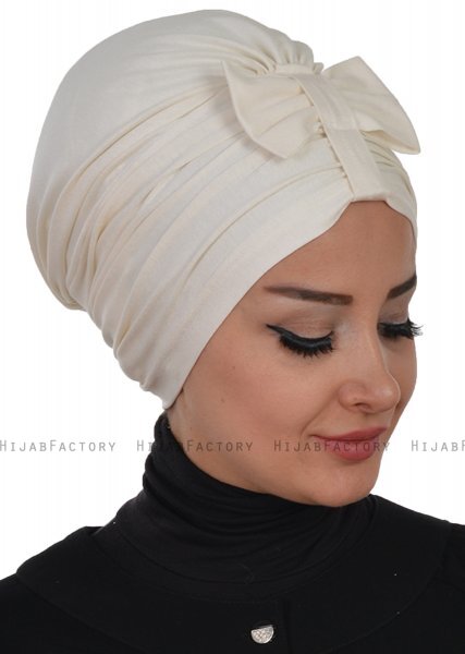 Agnes - Creme Cotton Turban - Ayse Turban