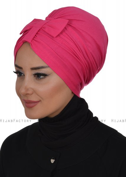 Agnes - Fuchsia Cotton Turban - Ayse Turban
