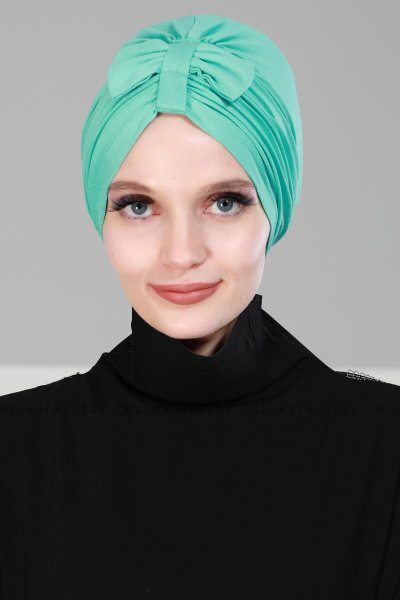 Agnes - Turquoise Cotton Turban - Ayse Turban
