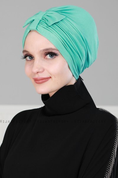 Agnes - Turquoise Cotton Turban - Ayse Turban