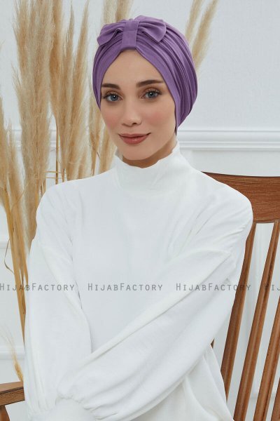 Agnes - Violet Cotton Turban