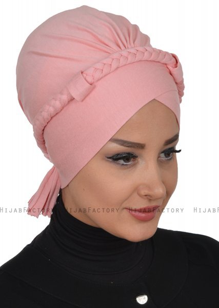 Olivia - Dusty Pink Cotton Turban - Ayse Turban