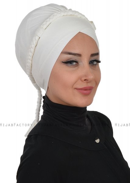 Olivia - Creme Cotton Turban - Ayse Turban
