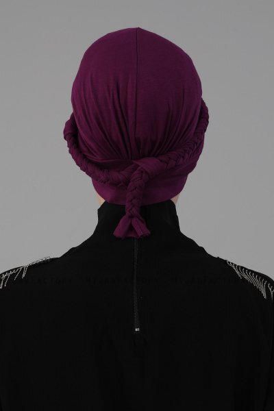 Olivia - Purple Cotton Turban - Ayse Turban
