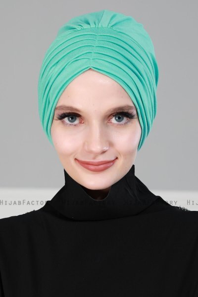 Wilma - Turquoise Cotton Turban - Ayse Turban