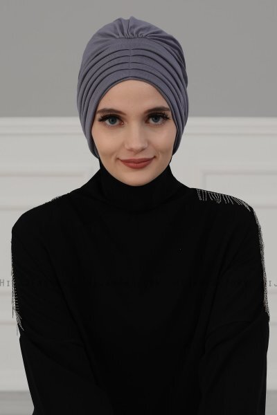 Wilma - Grey Cotton Turban - Ayse Turban