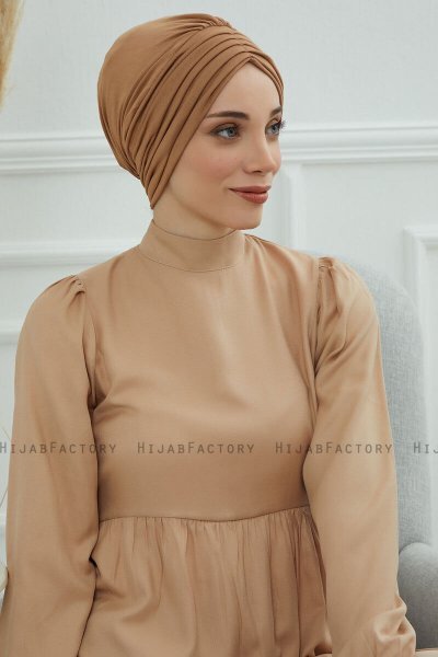 Wilma - Light Brown Cotton Turban