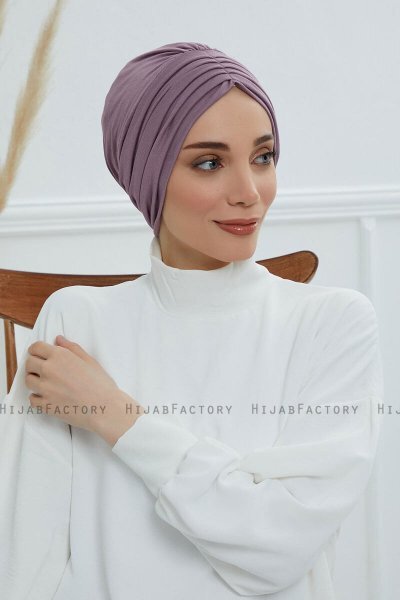 Wilma - Lilac Cotton Turban