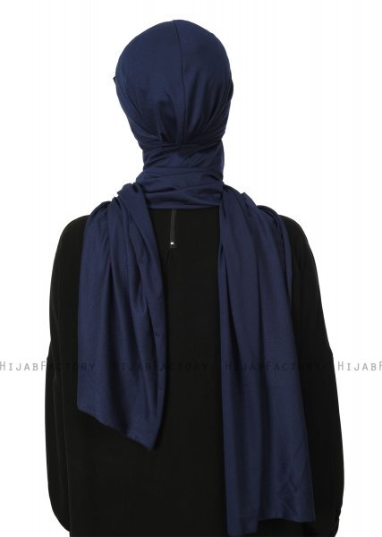 Bianca - Navy Blue Cotton Turban