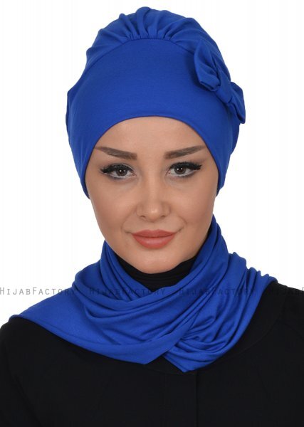 Bianca - Blue Cotton Turban