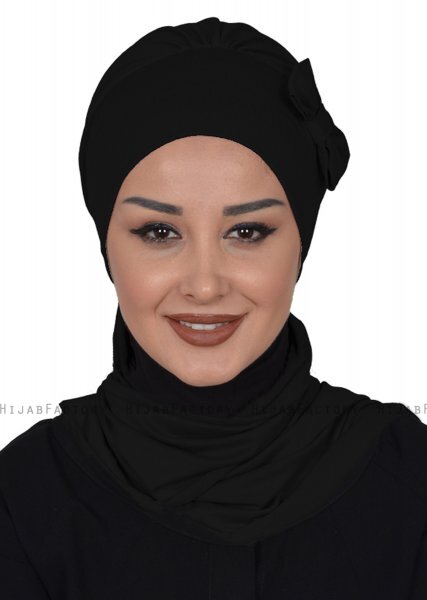 Bianca - Black Cotton Turban