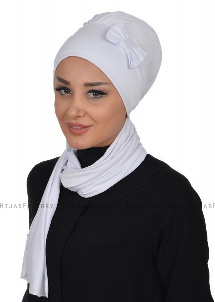Bianca - White Cotton Turban