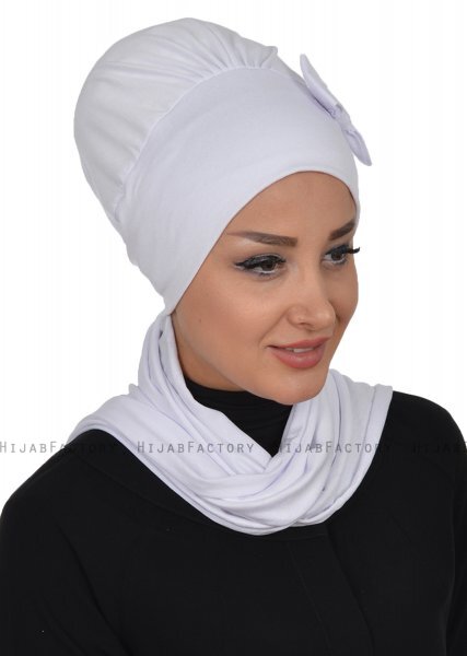 Bianca - White Cotton Turban