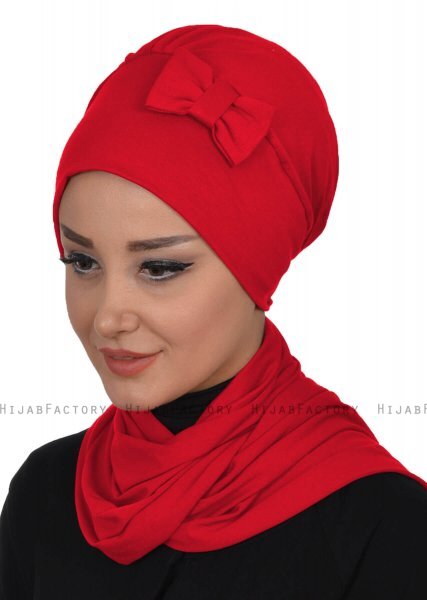 Bianca - Red Cotton Turban