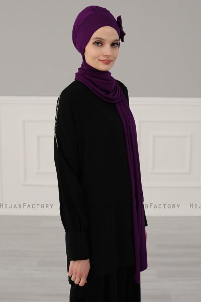 Bianca - Purple Cotton Turban