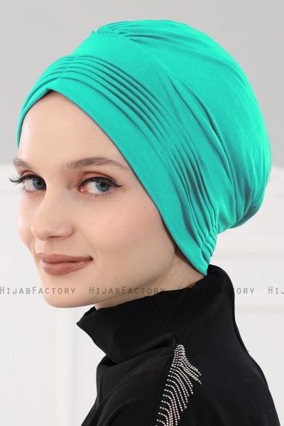 Linda - Turquoise Cotton Turban - Ayse Turban