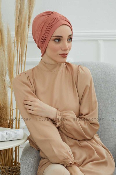 Linda - Salmon Cotton Turban