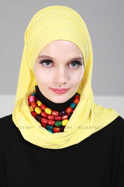 Rebecca - Yellow Cotton Turban - Ayse Turban