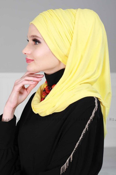Rebecca - Yellow Cotton Turban - Ayse Turban