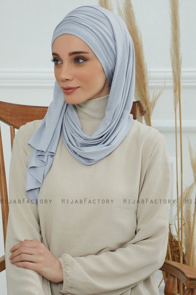 Rebecca - Light Grey Cotton Turban