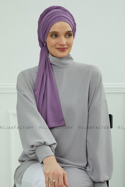 Rebecca - Violet Cotton Turban