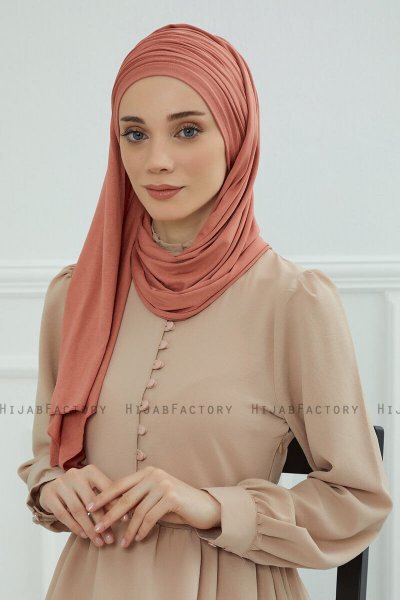 Rebecca - Salmon Cotton Turban