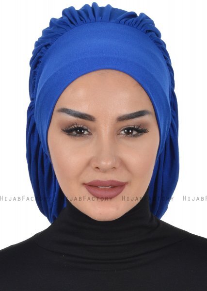 Isabella - Blue Cotton Turban - Ayse Turban