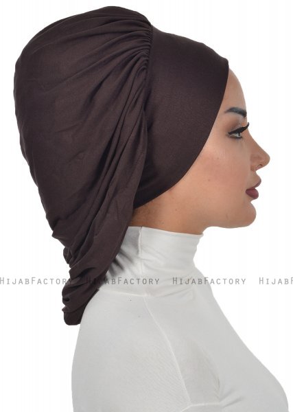 Isabella - Brown Cotton Turban - Ayse Turban